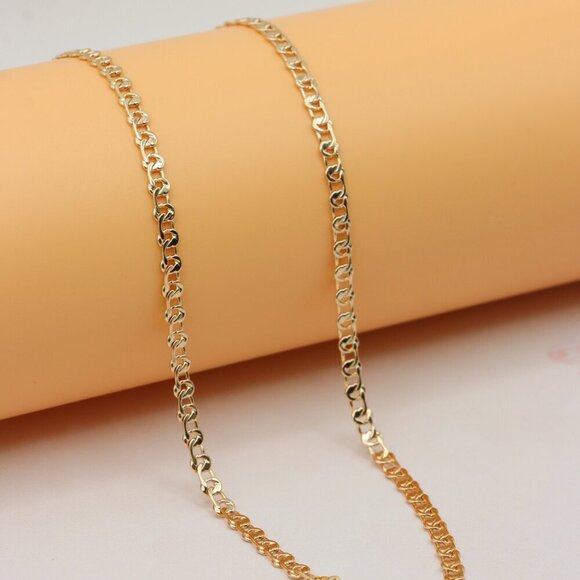 Chunky Rose Gold Chain Necklace with Bold Polished Links, XPNL0224 - Picture 7 of 12